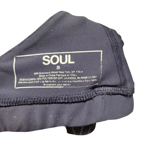 Soul Cycle star patterned workout top and leggings in purple/gray, size small - Picture 4 of 7